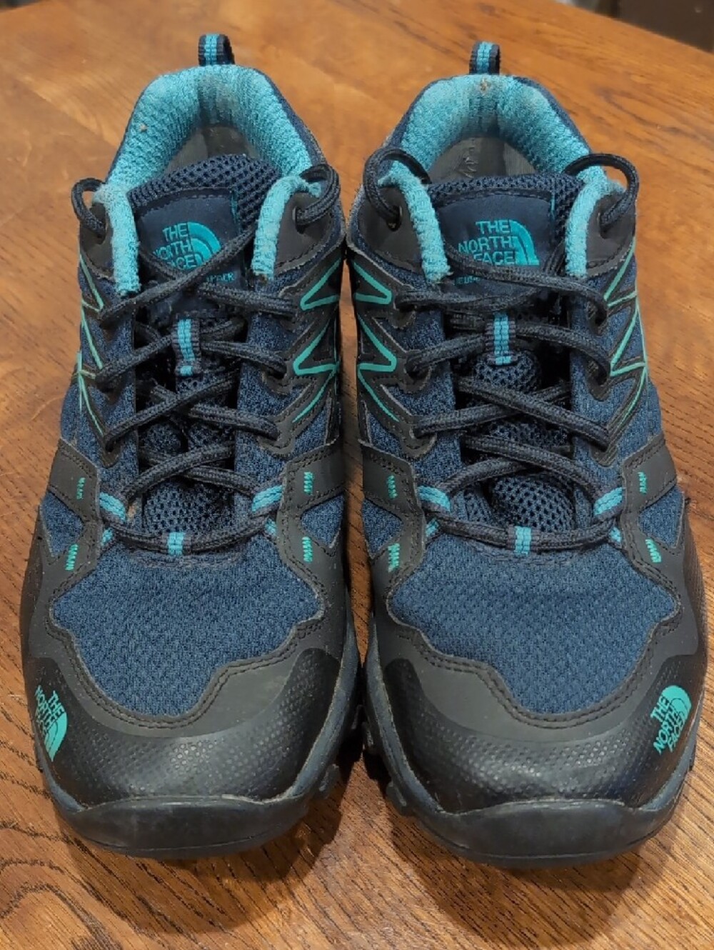 North Face Hedgehog Women’s Size 8.5 Teal & Navy Trail Hiking Shoes - Picture 5 of 9